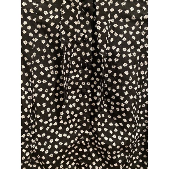 Princess Polly Black White Marion Floral Tie Front Mini Dress Size 8 - Picture 6 of 11